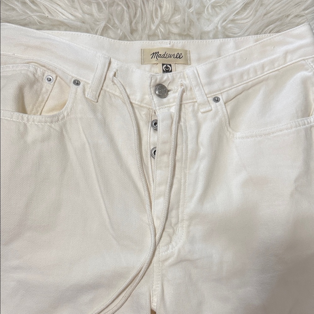 Madewell Off-White Button-Fly Jeans